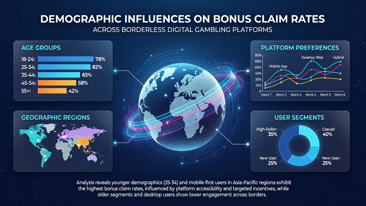 Grafik zu Geschlechts- und Altersverteilungen bei Bonus-Claims auf globalen Gambling-Plattformen