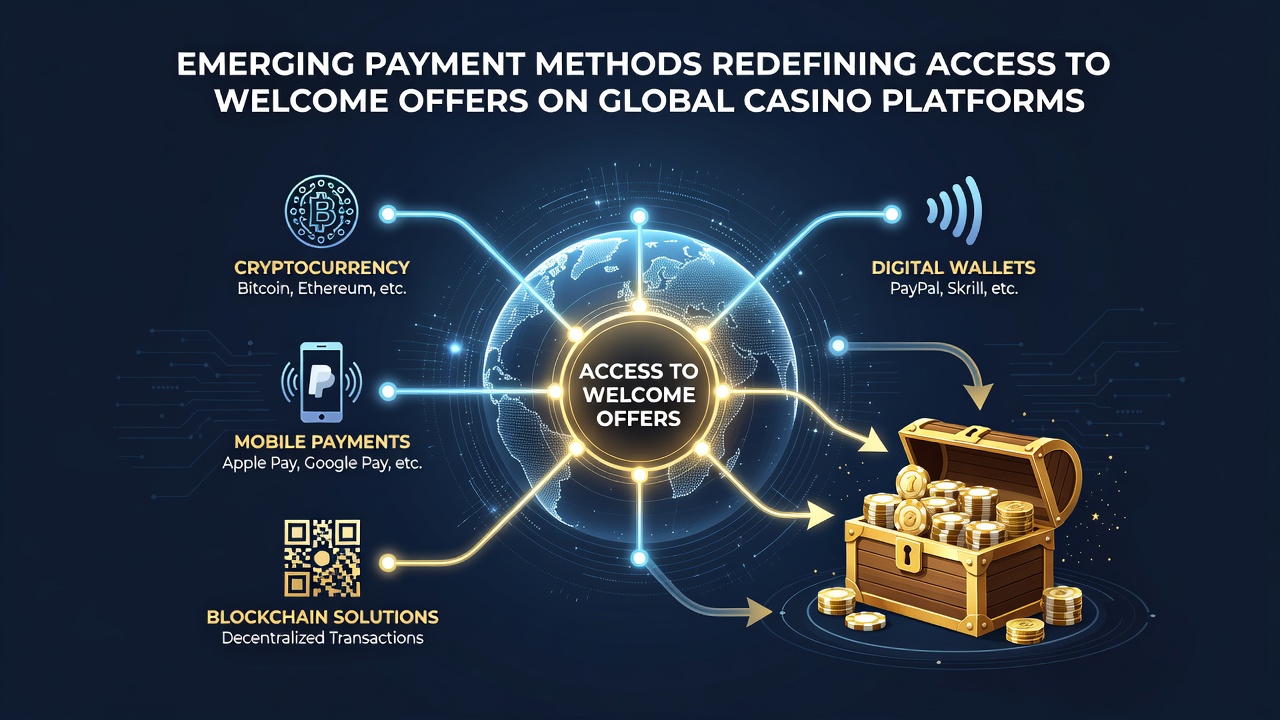 Illustration der Integration von Kryptowährungen und E-Wallets in Casino-Belohnungssysteme